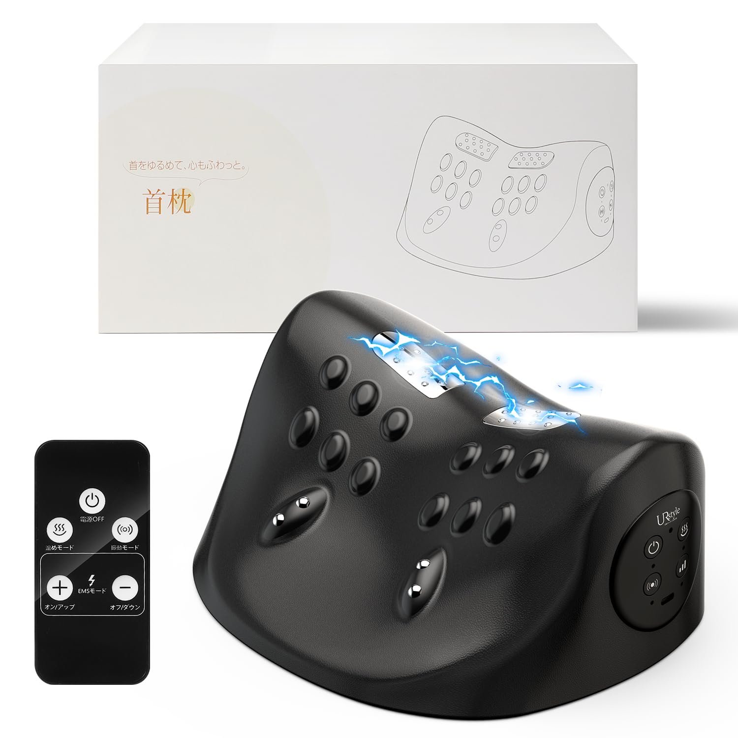 Amazon.co.jp: 首枕 ネックピロー【EMS✕6・振動✕3・温熱✕3】 2角度